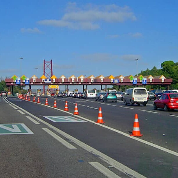 Corsia Via Verde nell'autostrada del Portogallo